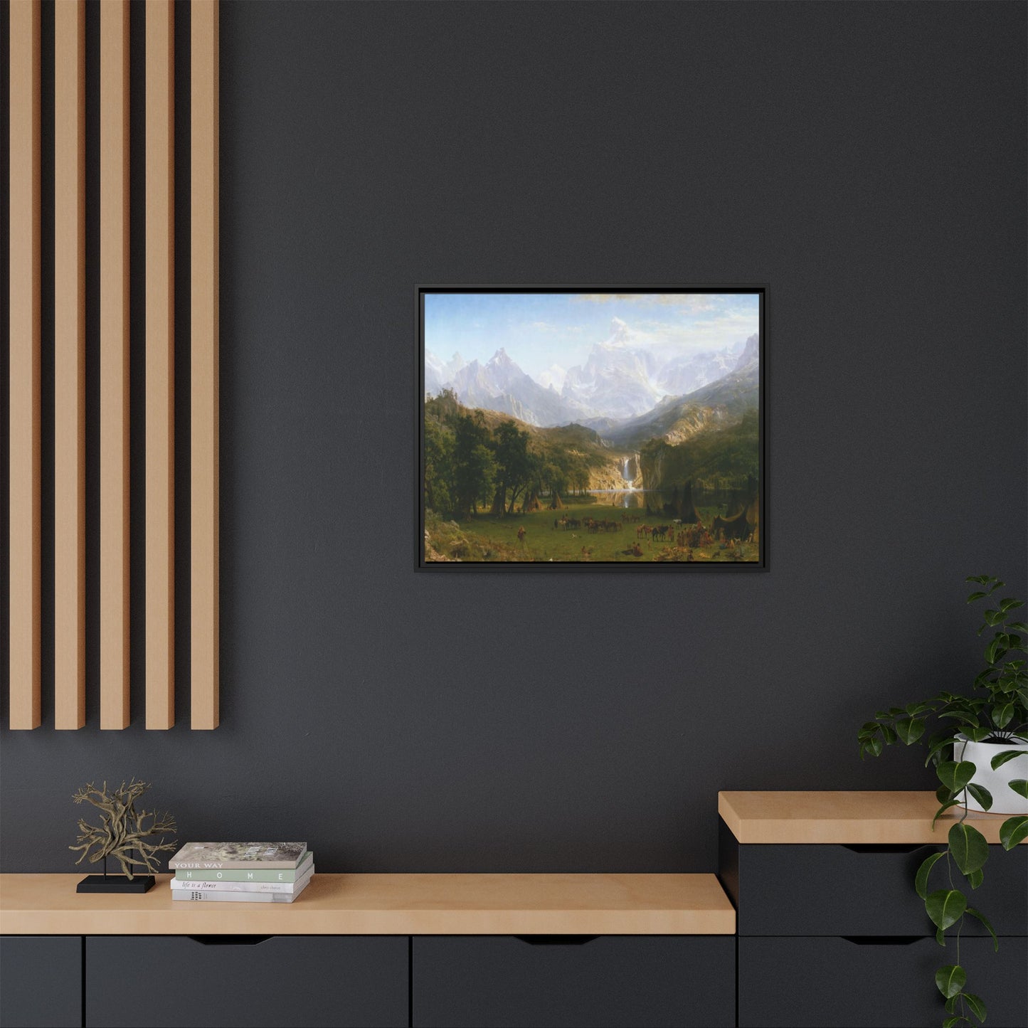 Bierstadt, Albert - The Rocky Mountains, Lander’s Peak (1863) - Matte Canvas, Framed