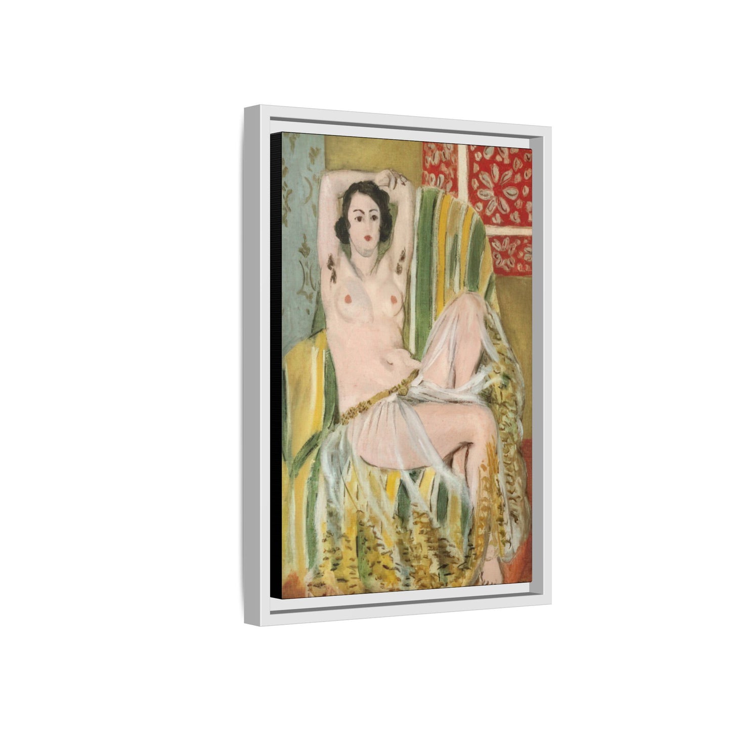 Matisse, Henri - Odalisque with Raised Arms (1923) - Matte Canvas, Framed
