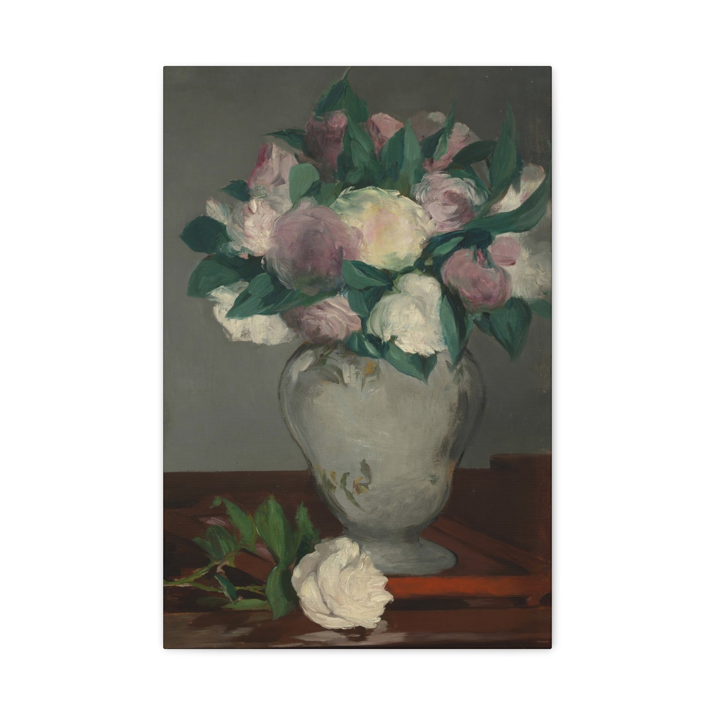 Manet, Édouard - Peonies (1864) - Canvas Block, unframed