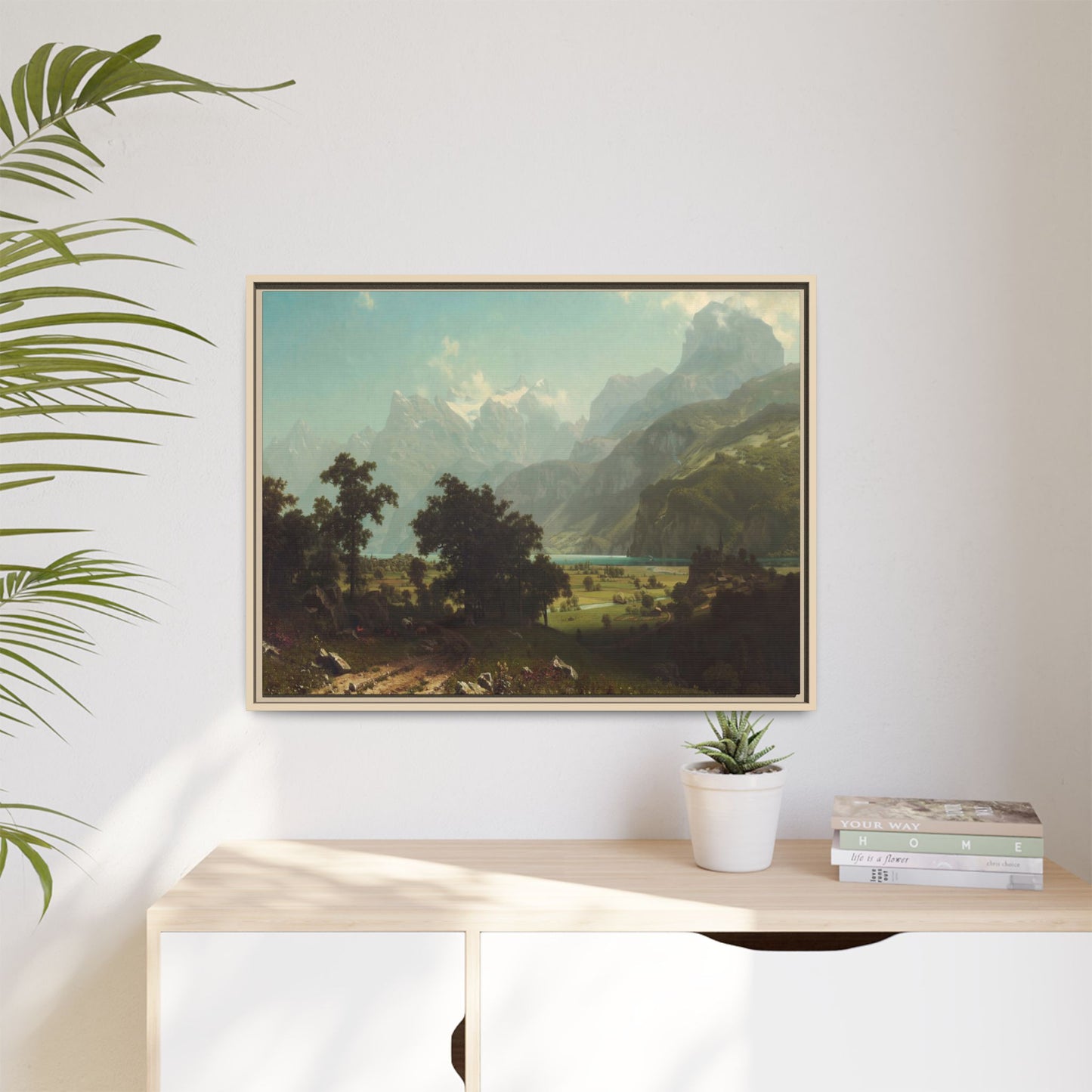 Bierstadt, Albert - Lake Lucerne (1858) - Matte Canvas, Framed