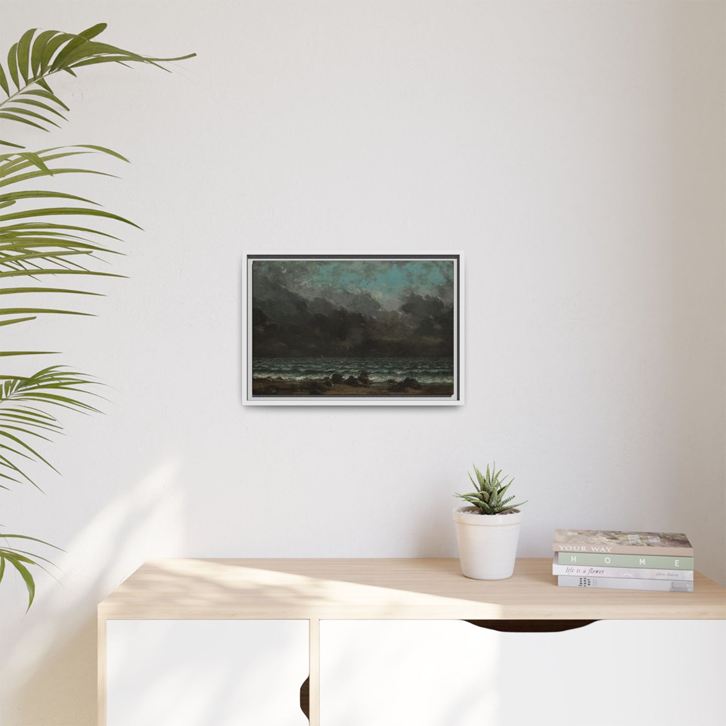 Courbet, Gustave - The Sea (1865) - Matte Canvas, Framed