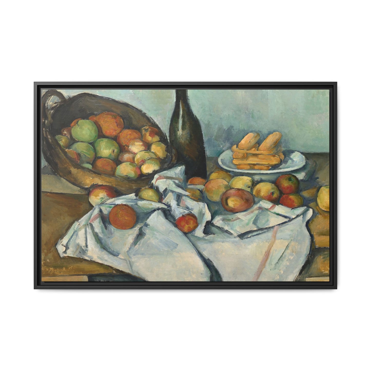 Cézanne, Paul - Basket of Apples (1893) - Matte Canvas, Framed