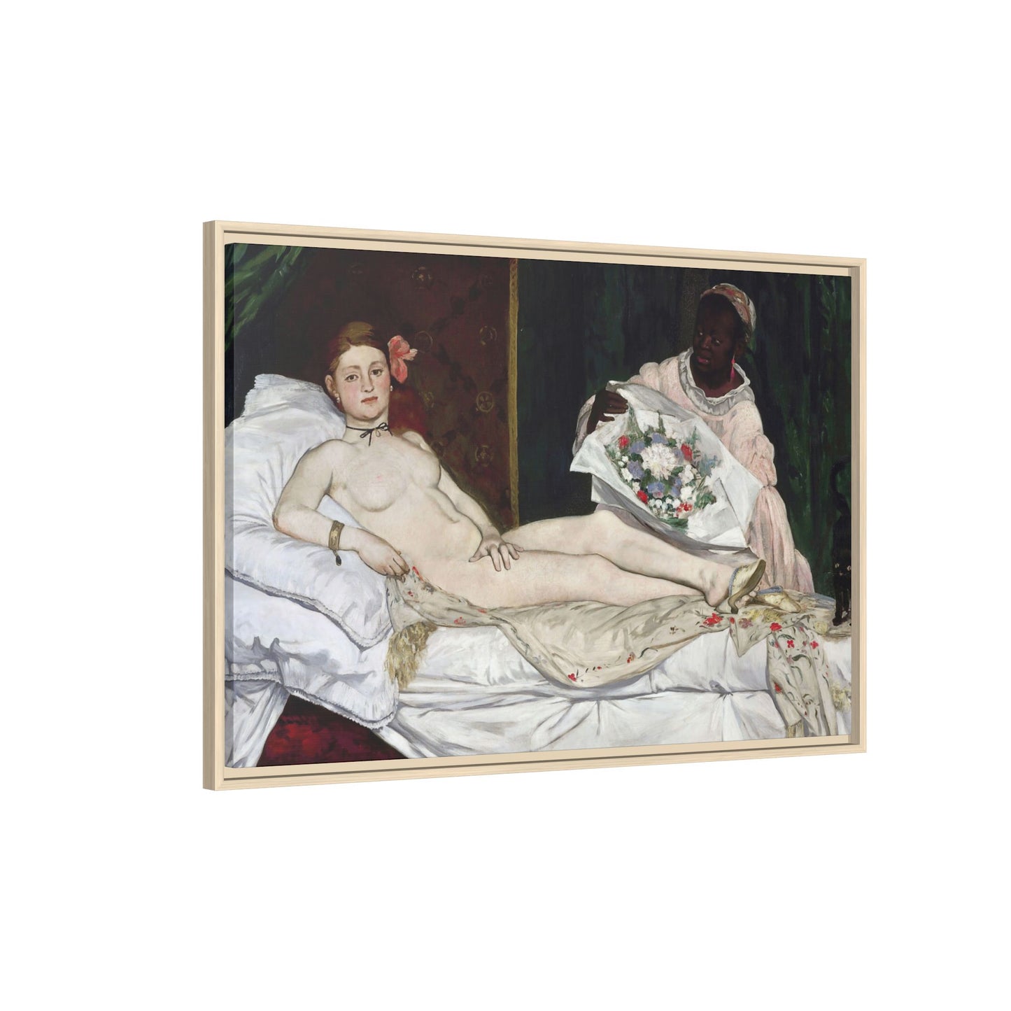 Manet, Édouard - Olympia (1870) - Matte Canvas, Framed
