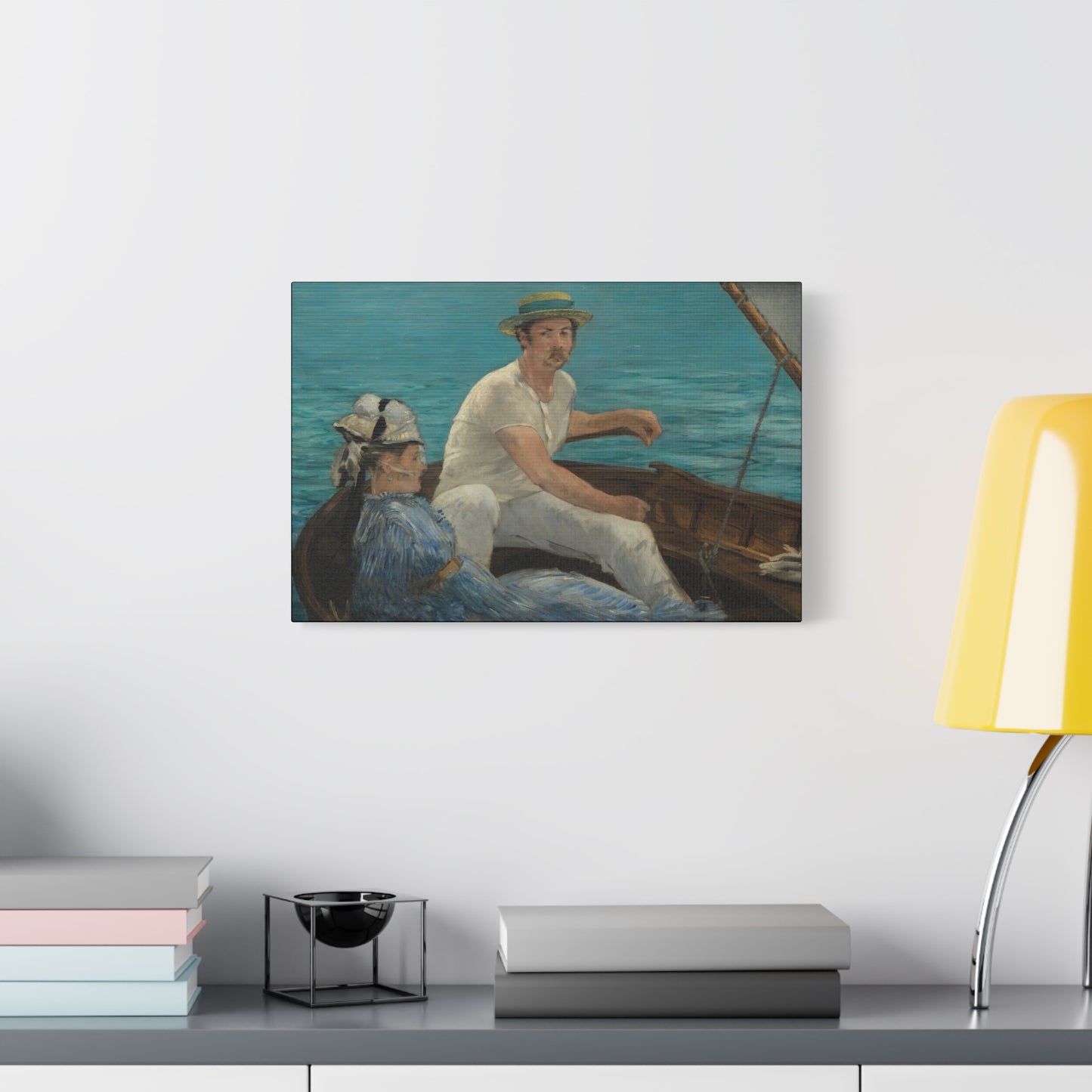 Manet, Édouard - Boating (1874) - Canvas Block, unframed
