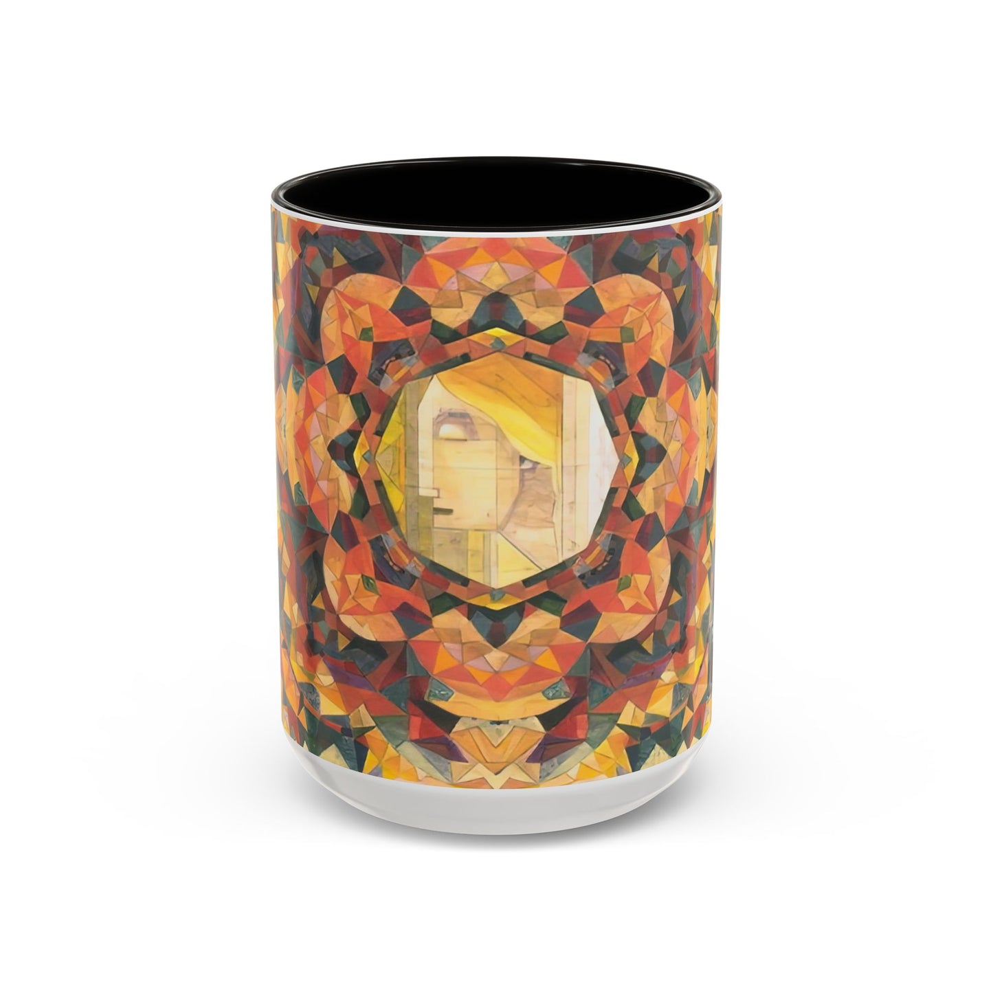 Filiger, Charles - Woman’s Head with Closed Eyes (1893) - Colorful Accent Mugs