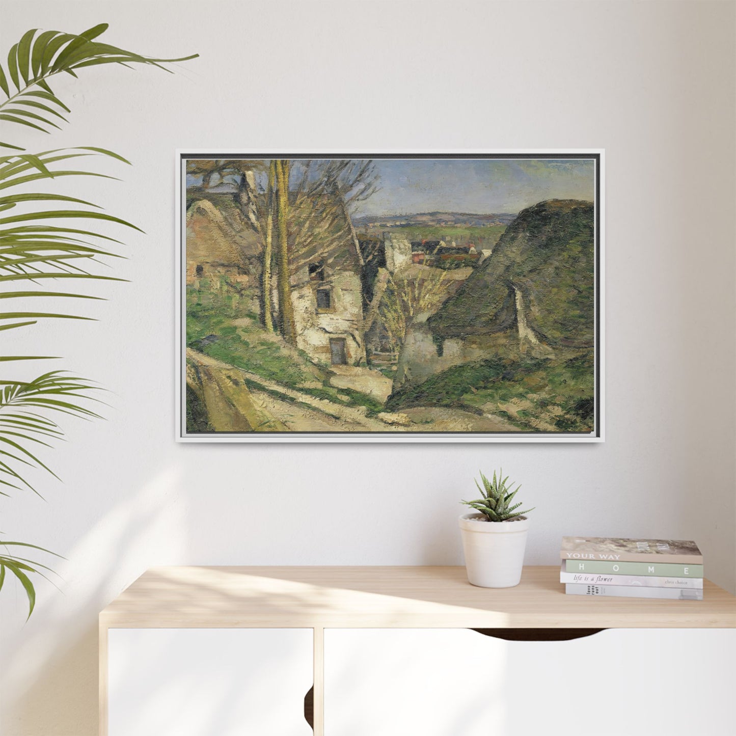 Cézanne, Paul - The House of the Hanged Man, Auvers-sur-Oise (1874) - Matte Canvas, Framed