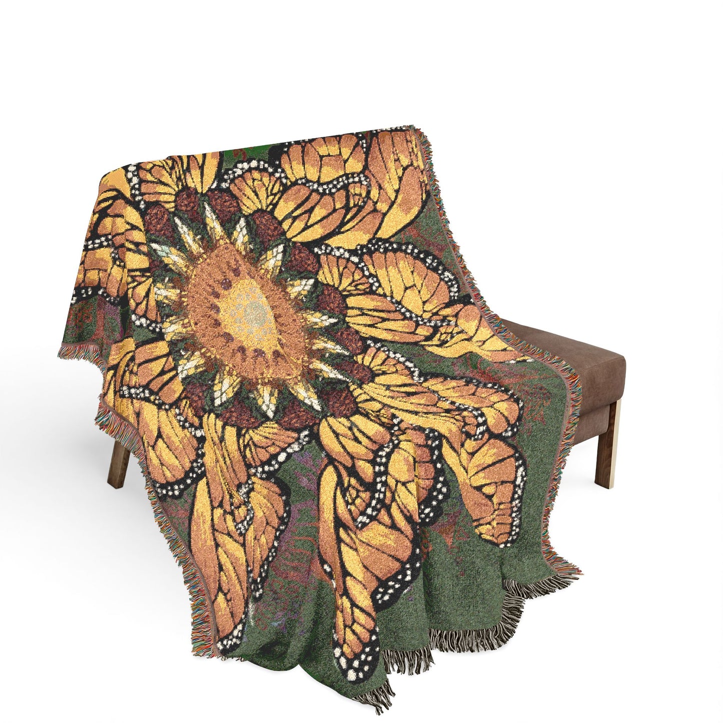 Pacio, Adam - Monarch Butterfly Mandala - Woven Blanket