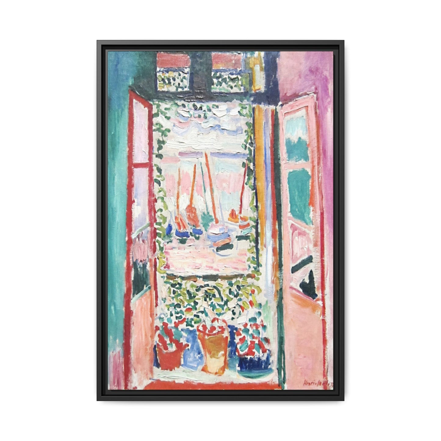 Matisse, Henri - Open Window, Collioure (1905) - Matte Canvas, Framed