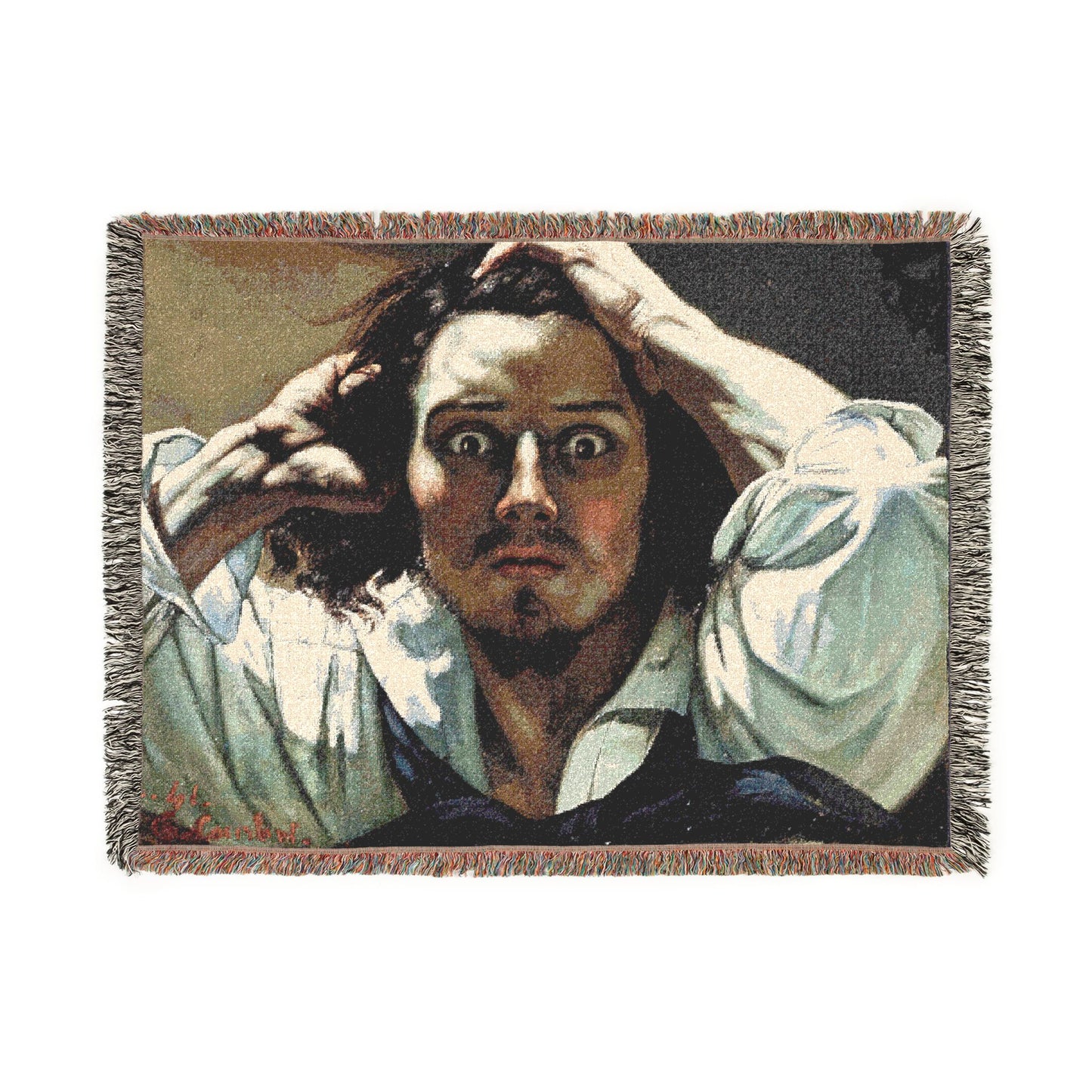 Courbet, Gustave - The Desperate Man (1843) - Woven Blanket