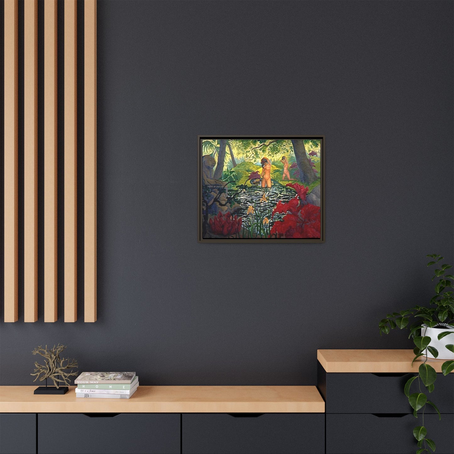 Ranson, Paul - The Lotus Bather (1906) - Matte Canvas, Framed