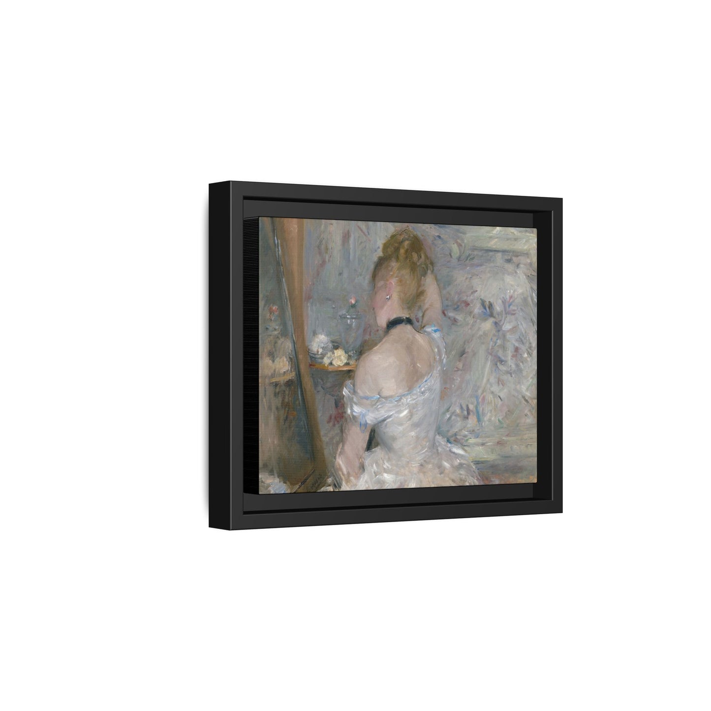 Morisot, Berthe - Woman at Her Toilette (1880) - Matte Canvas, Framed