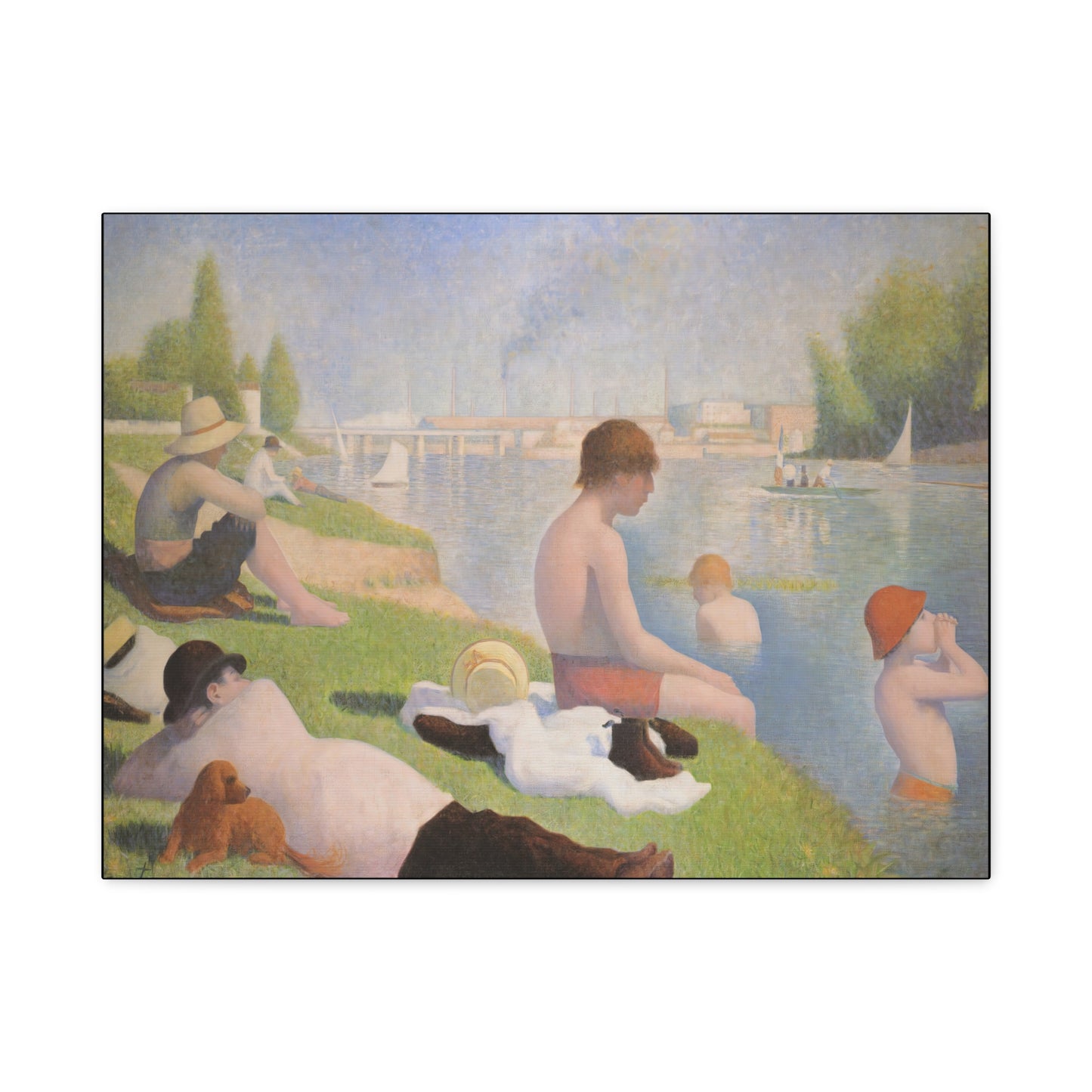 Seurat, Georges - Bathers at Asnières (1884) - Canvas Block, unframed