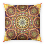 Lion Summer Mandala - Poly Velvet Pillow