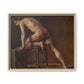 Courbet, Gustave - Study of a Nude Man (1840) - Matte Canvas, Framed