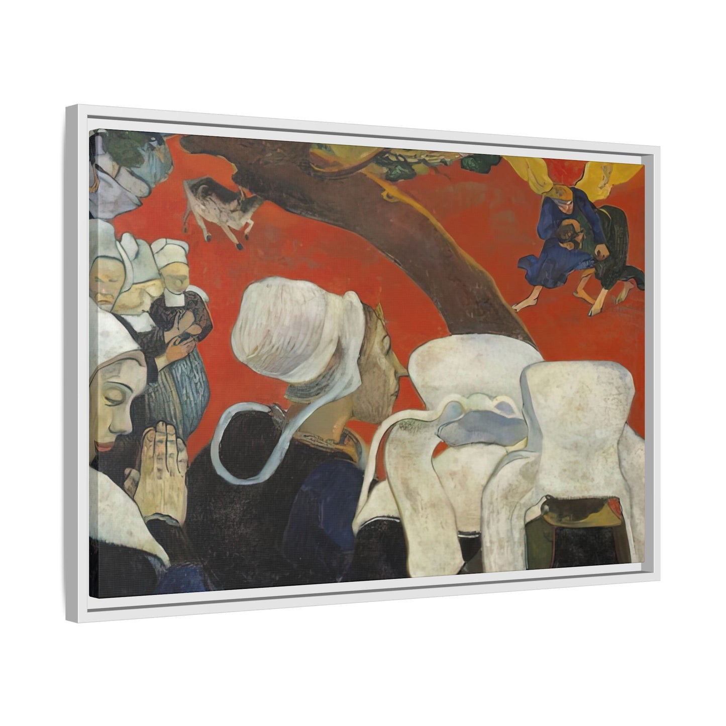 Gauguin, Paul - Vision of the Sermon (Jacob Wrestling with the Angel) (1888) - Matte Canvas, Framed