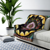 Obsidian Grandmothers Mandala - Sherpa Fleece Blanket