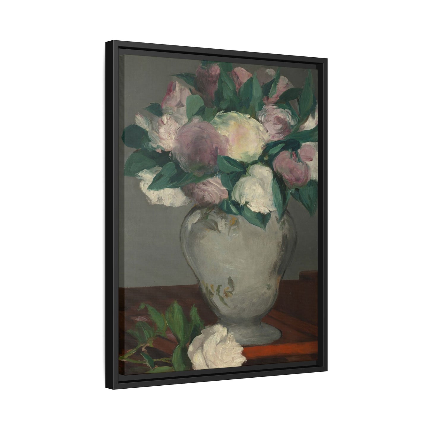 Manet, Édouard - Peonies (1864) - Matte Canvas, Framed