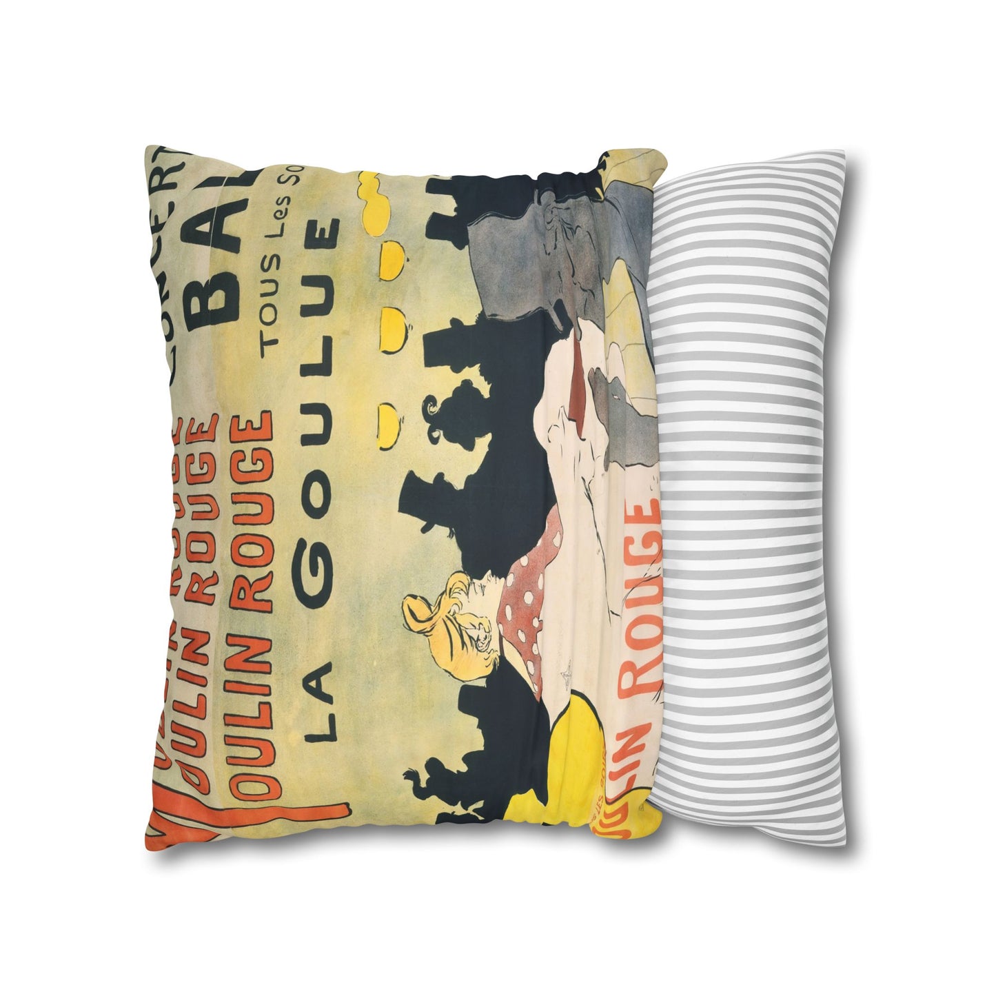 Toulouse-Lautrec, Henri - Moulin Rouge - La Goulue (1891) - Suede Square Pillowcase