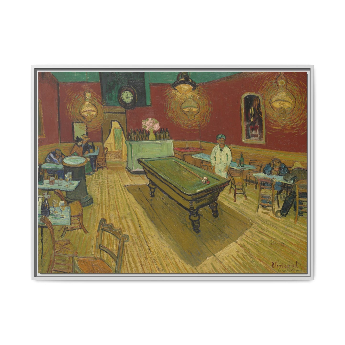 Van Gogh, Vincent - The Night Cafe (1888) - Matte Canvas, Framed