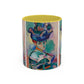 Matisse, Henri - Woman with a Hat (1905) - Colorful Accent Mugs