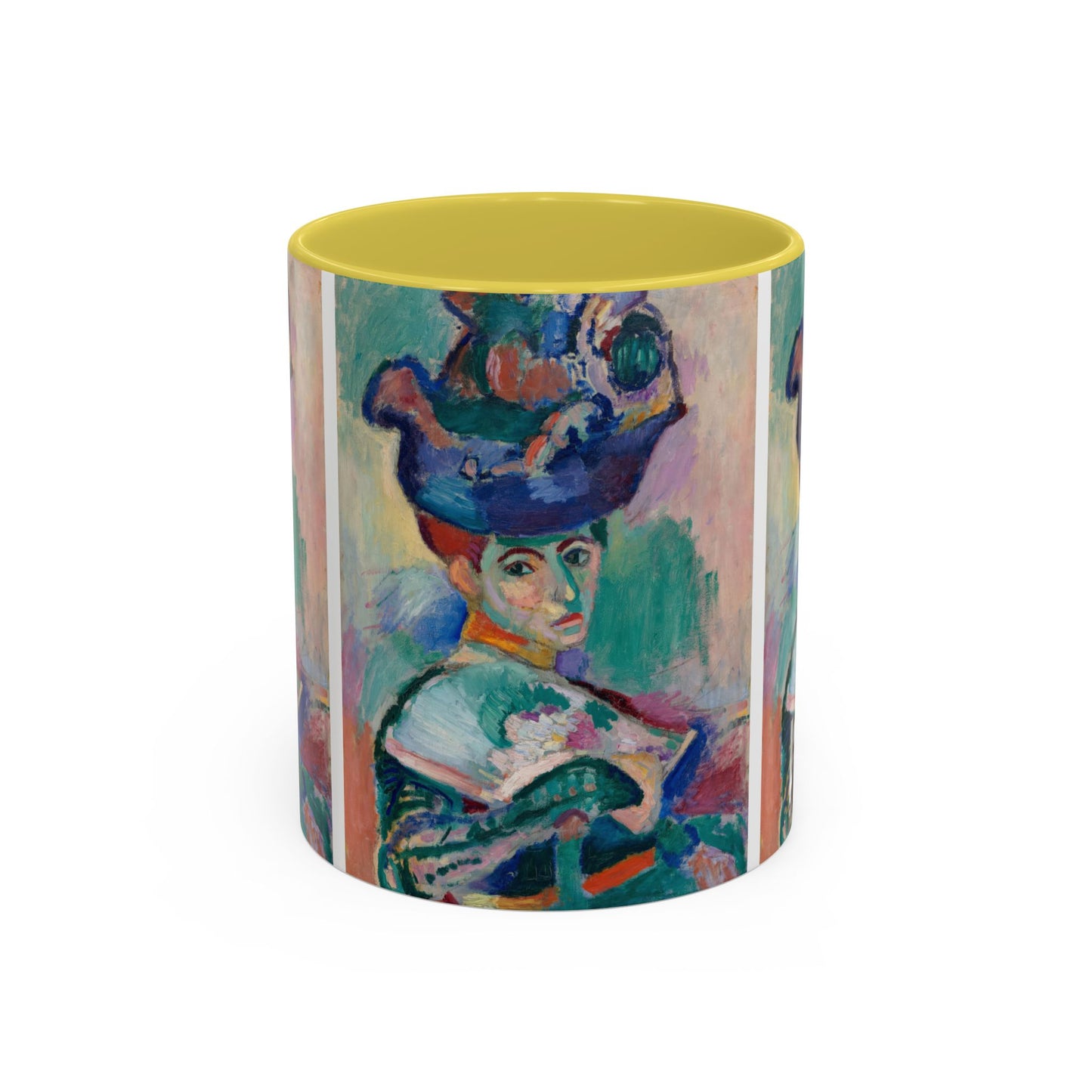 Matisse, Henri - Woman with a Hat (1905) - Colorful Accent Mugs