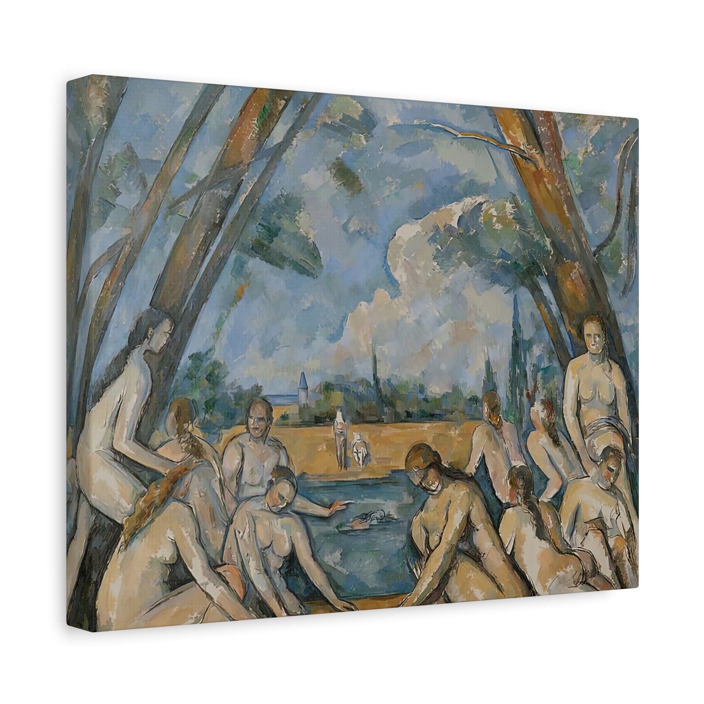 Cézanne, Paul - The Large Bathers (1906) - Canvas Block, unframed