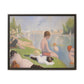 Seurat, Georges - Bathers at Asnières (1884) - Matte Canvas, Framed