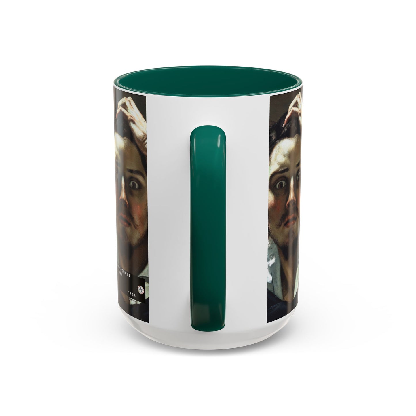 Courbet, Gustave - The Desperate Man (1843) - Colorful Accent Mugs