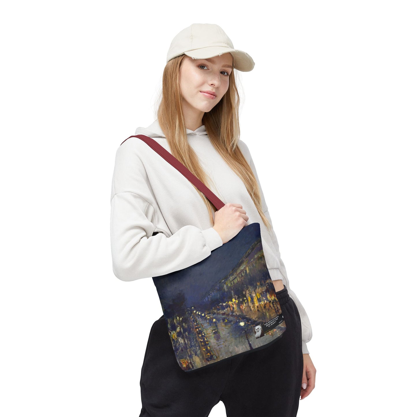 Pissarro, Camille - The Boulevard Montmartre At Night (1897) - Tote Bag