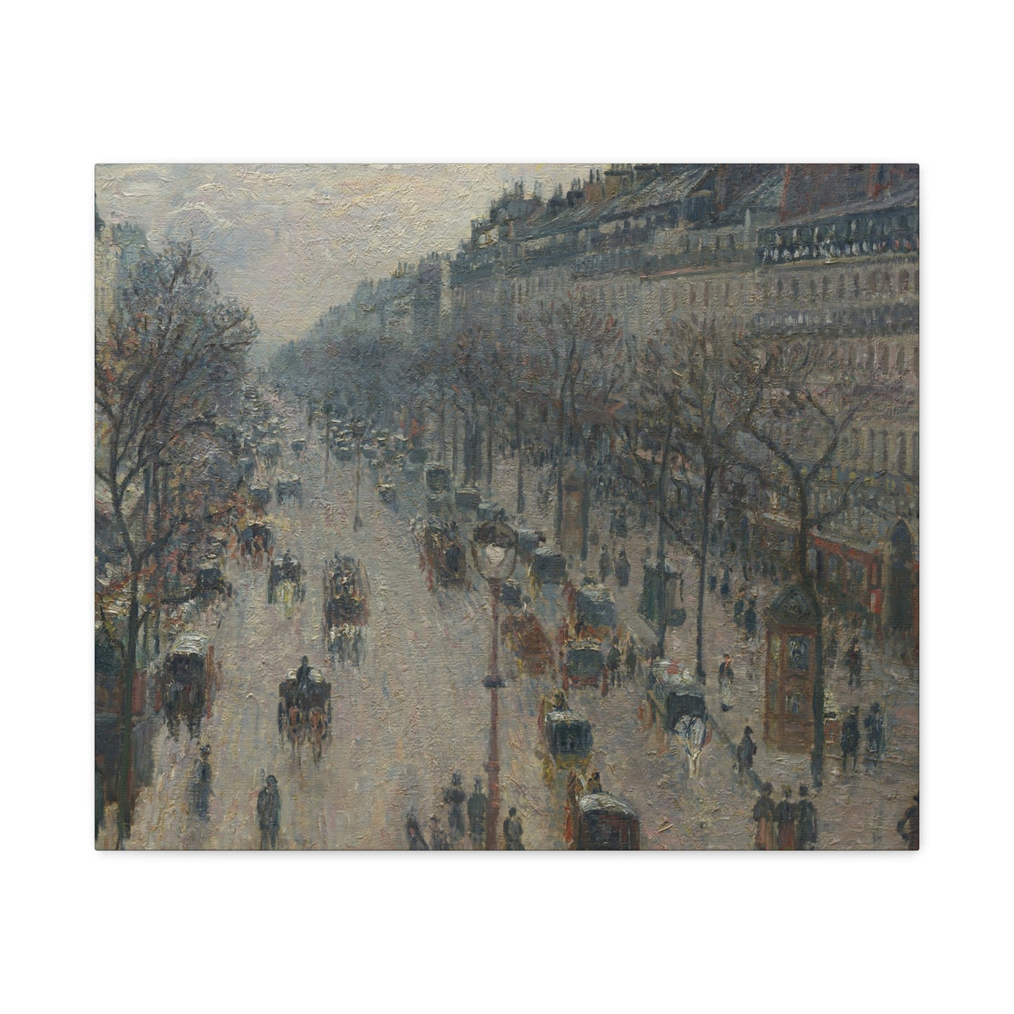 Pissarro, Camille - Boulevard Montmartre, Winter Morning (1897) - Canvas Block, unframed