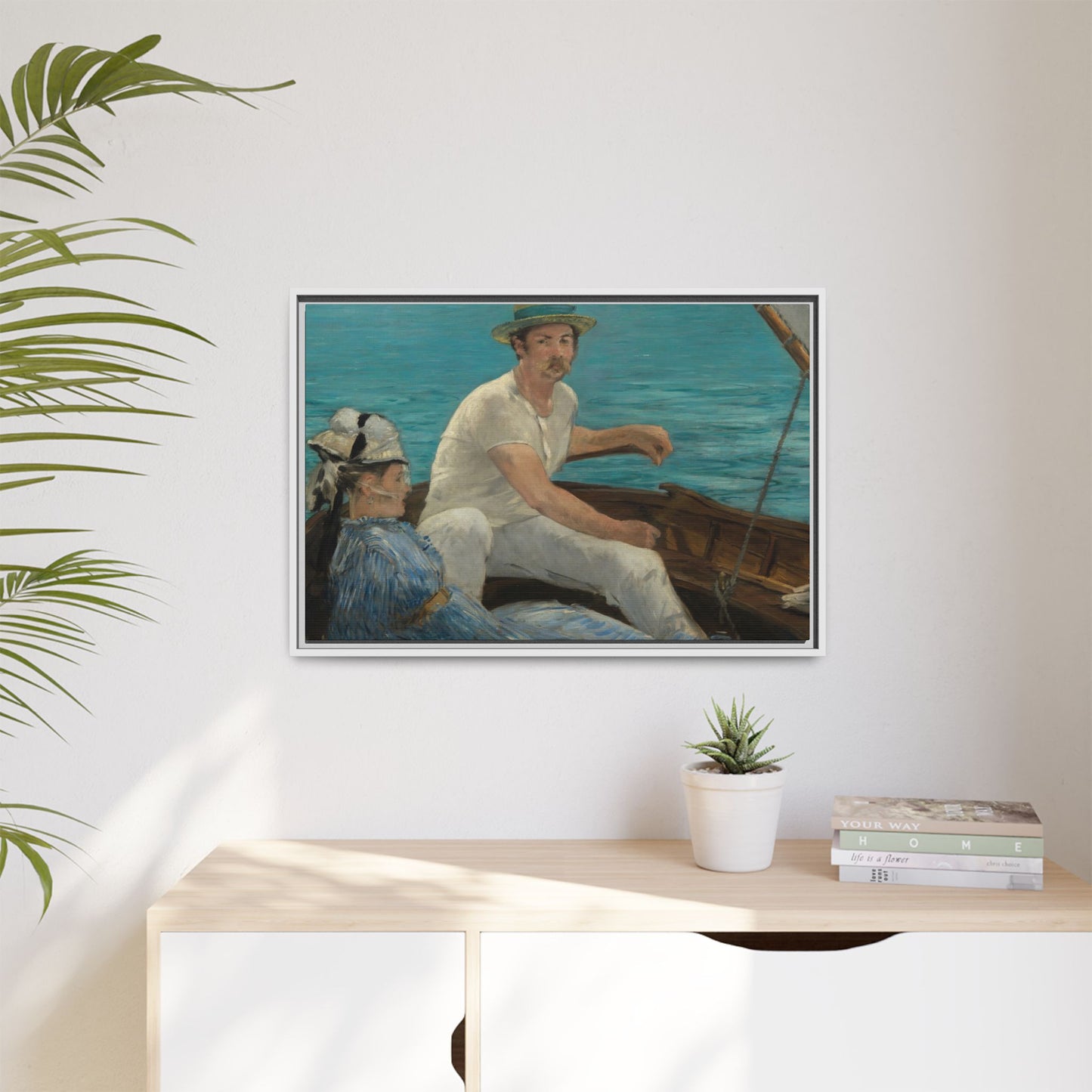 Manet, Édouard - Boating (1874) - Matte Canvas, Framed