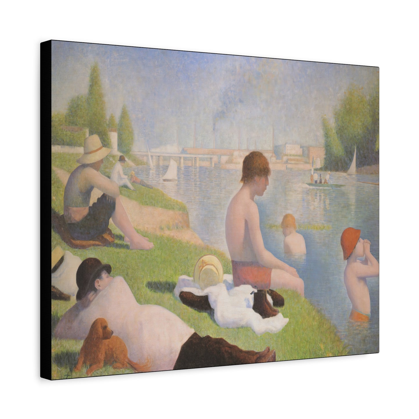 Seurat, Georges - Bathers at Asnières (1884) - Canvas Block, unframed
