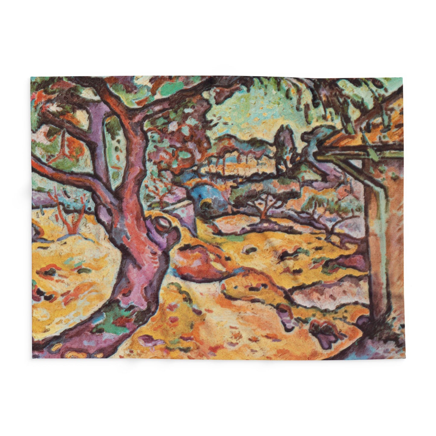 Braque, Georges - Olive Tree near L'Estaque (1906) - Arctic Fleece Blanket