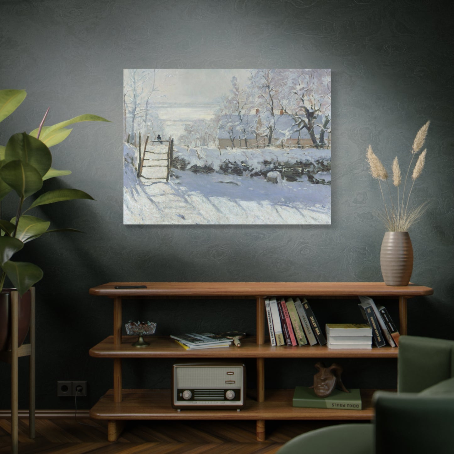Monet, Claude - The Magpie (1868) - Canvas Block, unframed
