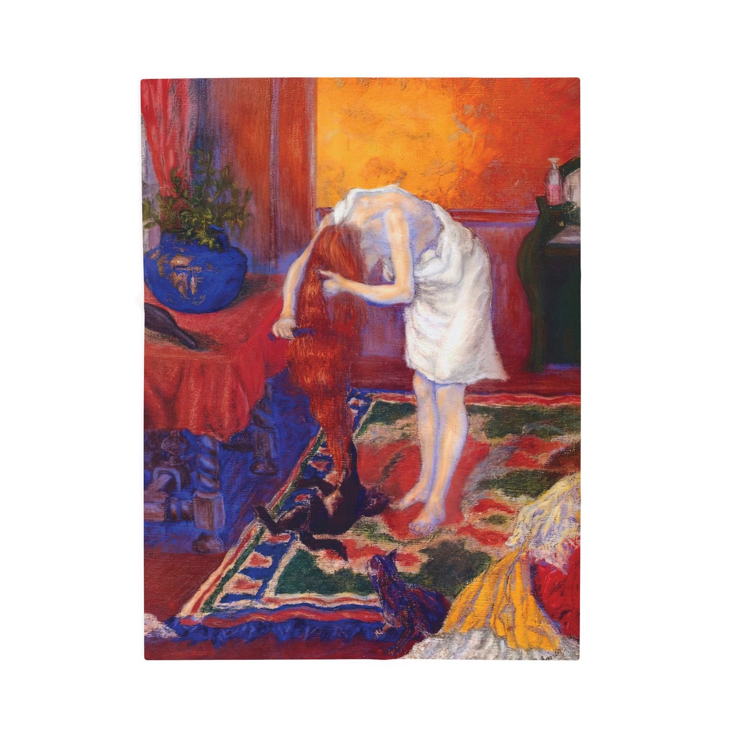 Ranson, Paul - The Golden Head of Hair (1909) - Velveteen Plush Blanket