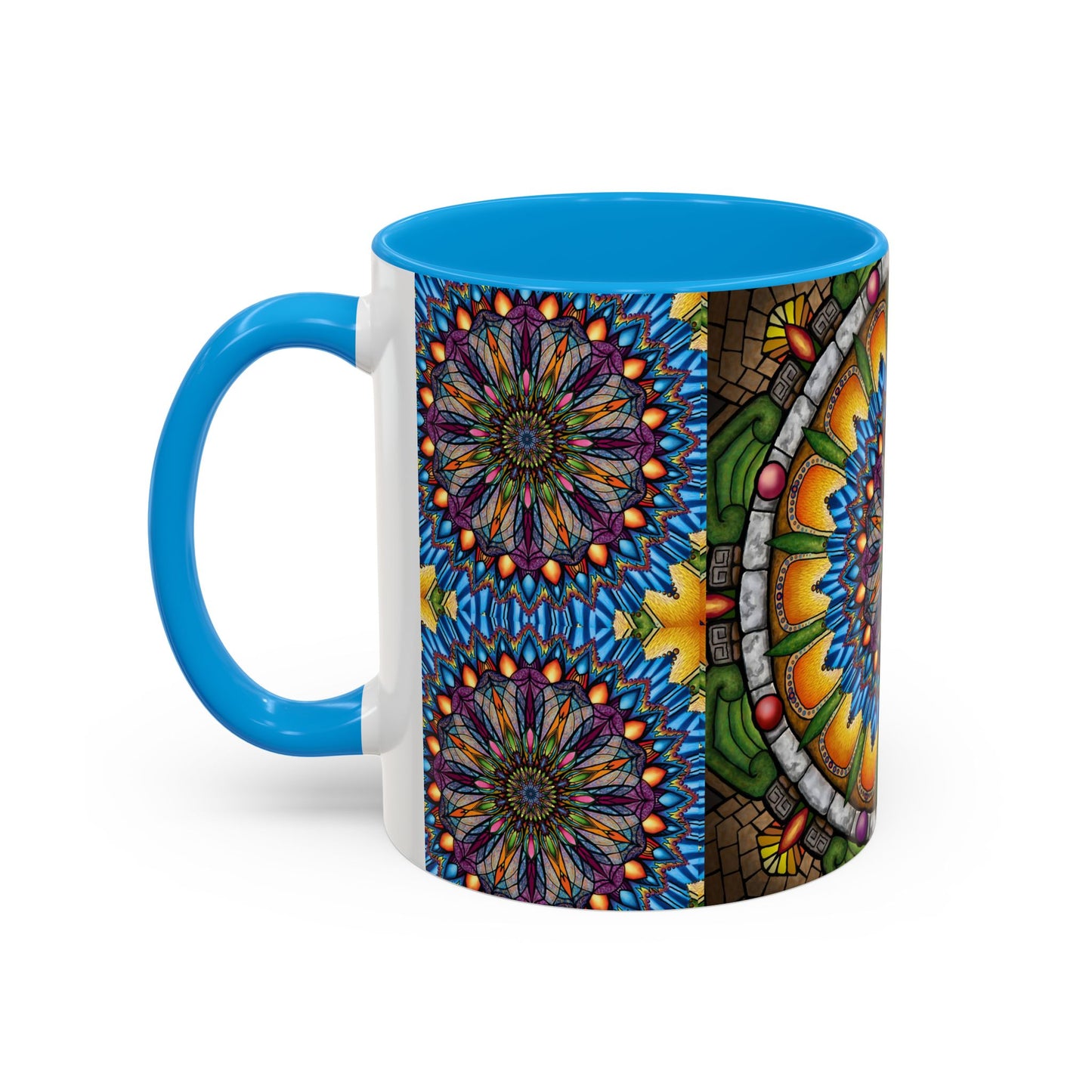 Pacio, Adam - Emerald Arrows Mandala - Colorful Accent Mugs