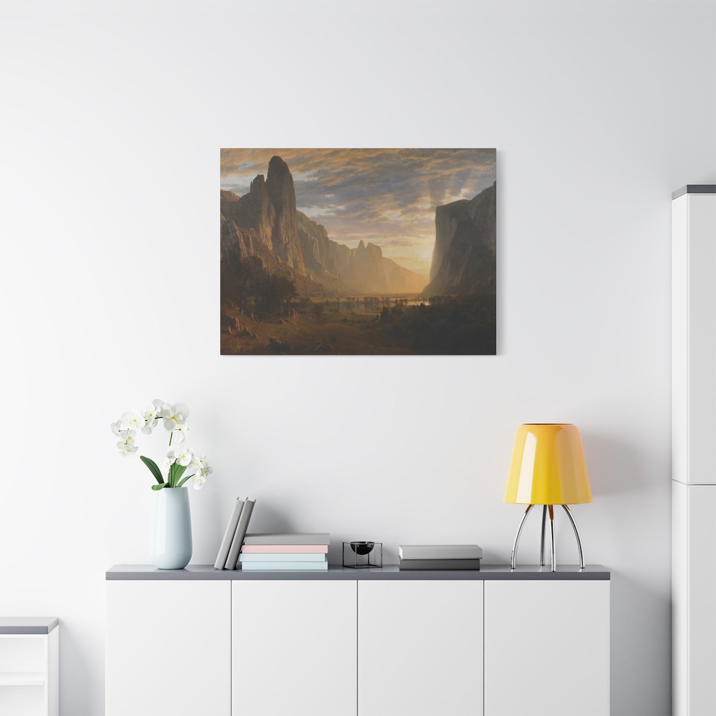 Bierstadt, Albert - Looking Down Yosemite Valley (1865) - Canvas Block, unframed