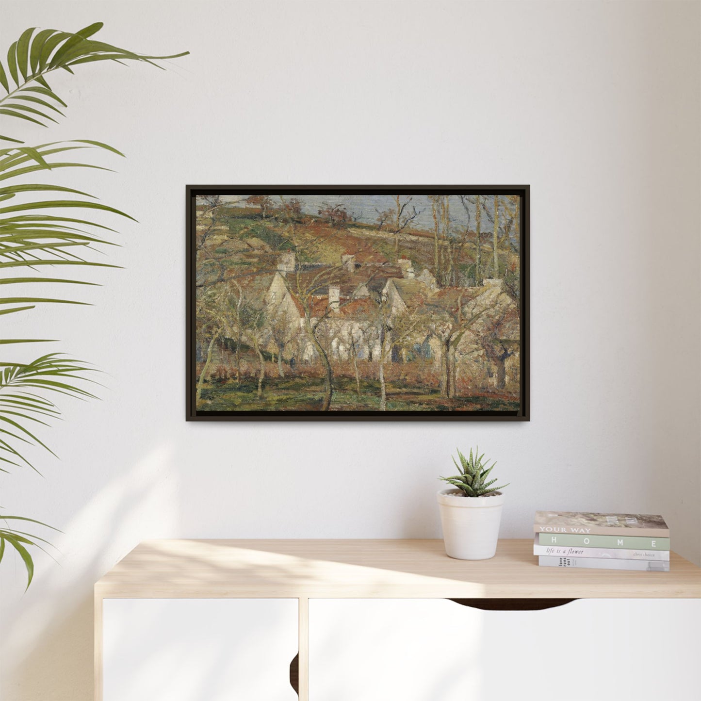 Pissarro, Camille - Red Roofs, Corner of a Village in Winter (1877) - Matte Canvas, Framed
