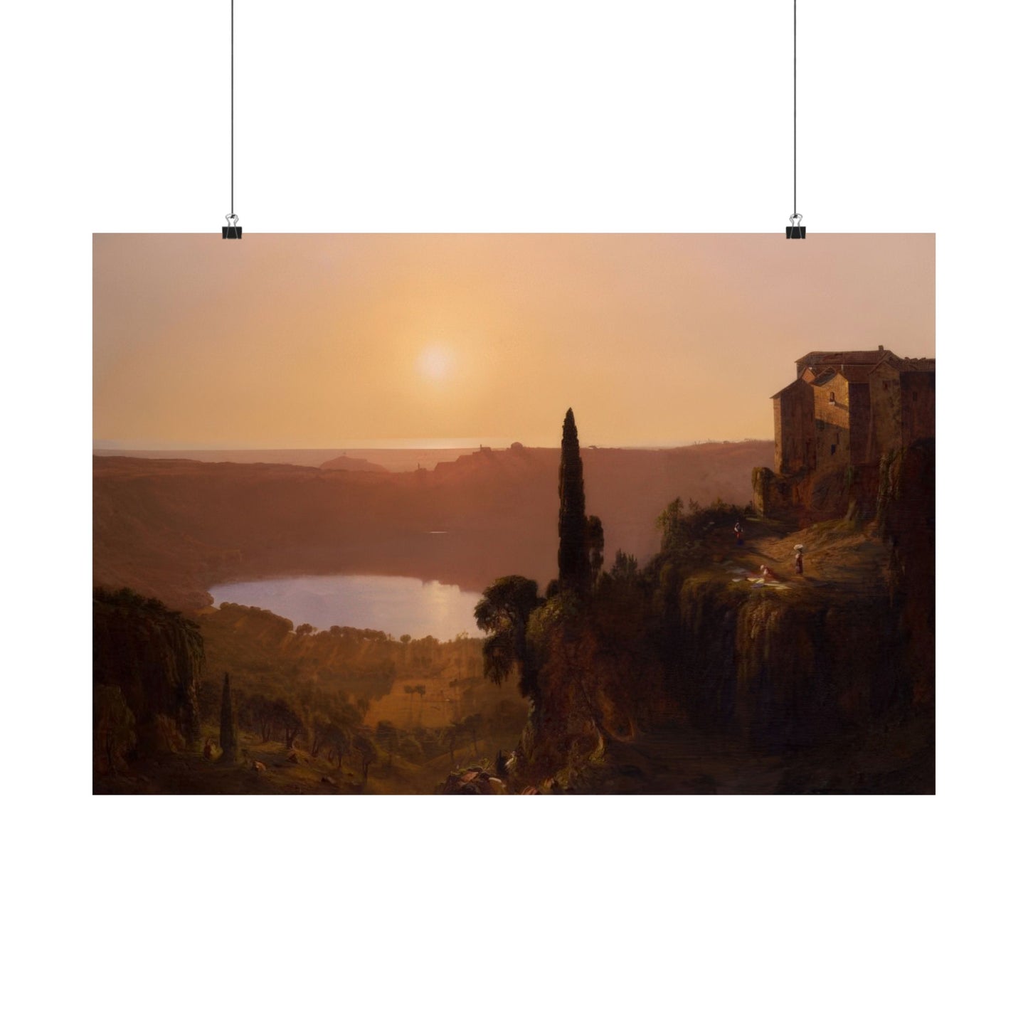 Gifford, Sanford Robinson - Lake Nemi  (1857) - Satin Posters