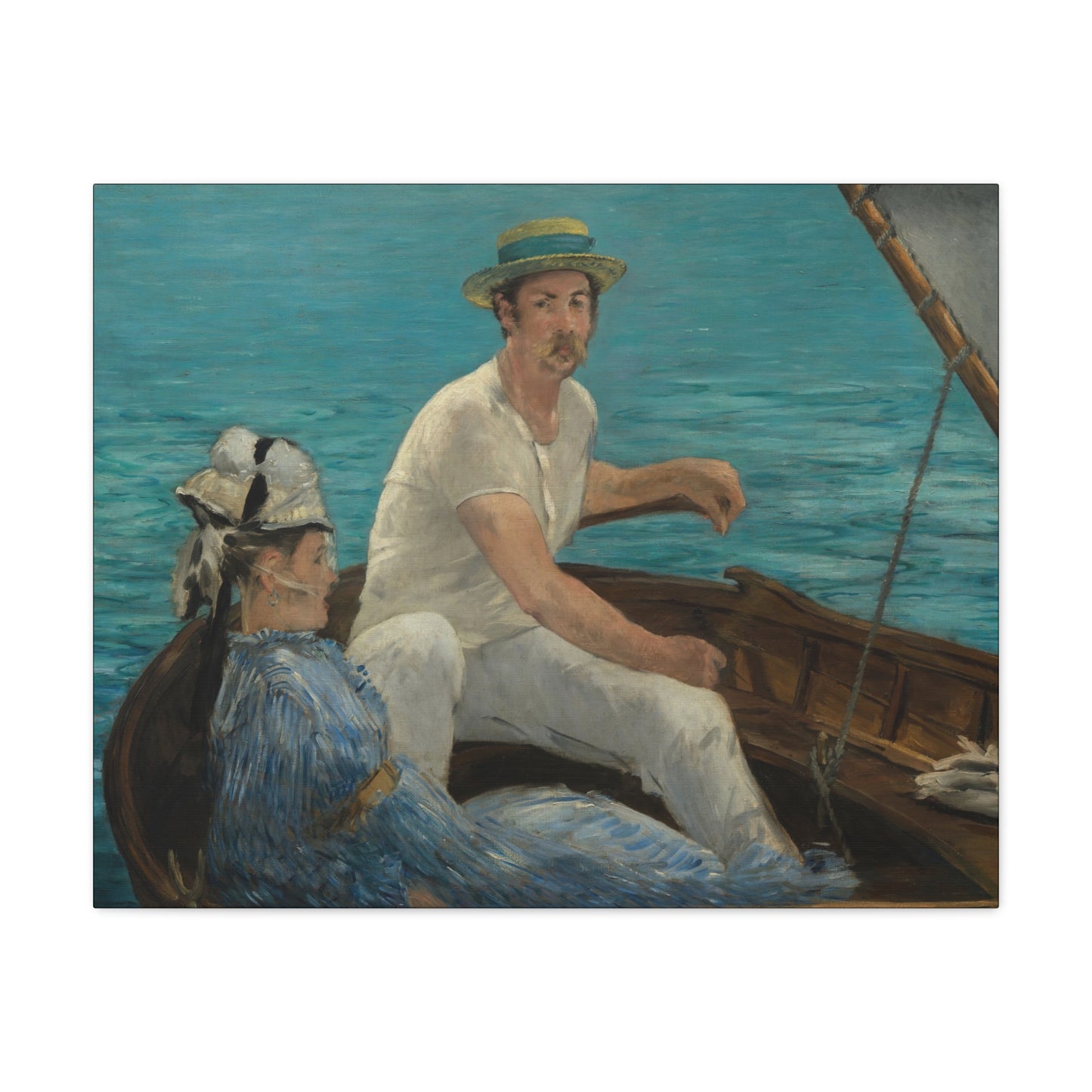 Manet, Édouard - Boating (1874) - Canvas Block, unframed