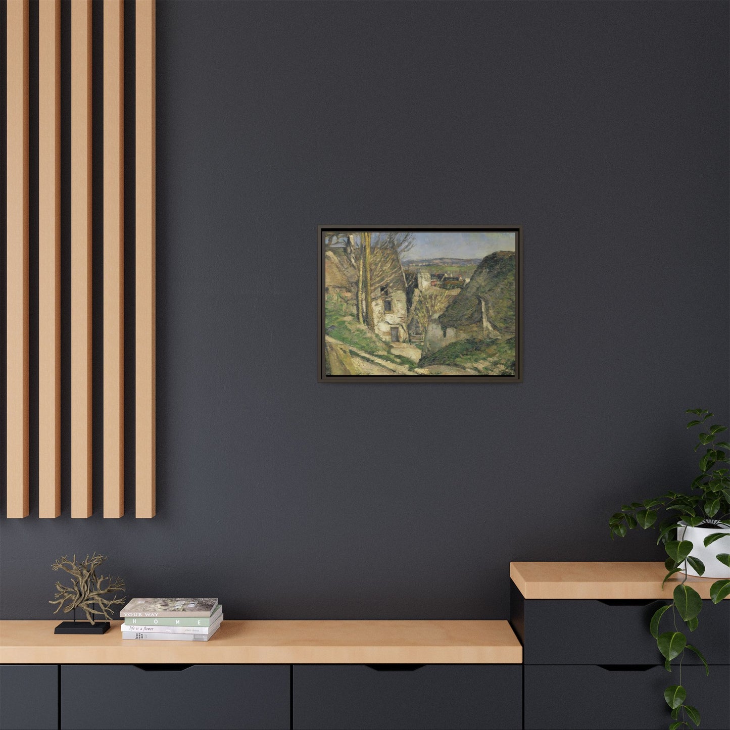 Cézanne, Paul - The House of the Hanged Man, Auvers-sur-Oise (1874) - Matte Canvas, Framed