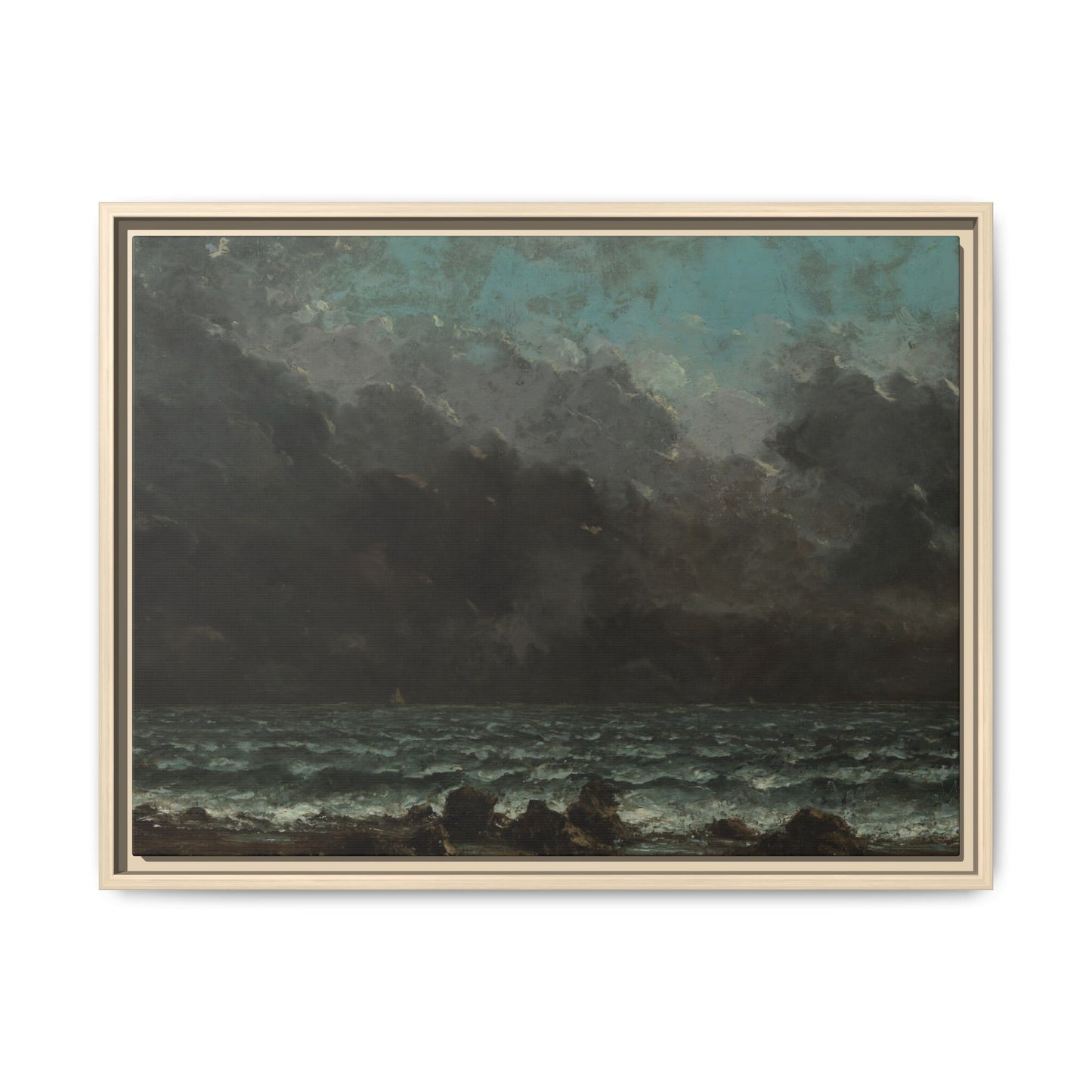 Courbet, Gustave - The Sea (1865) - Matte Canvas, Framed