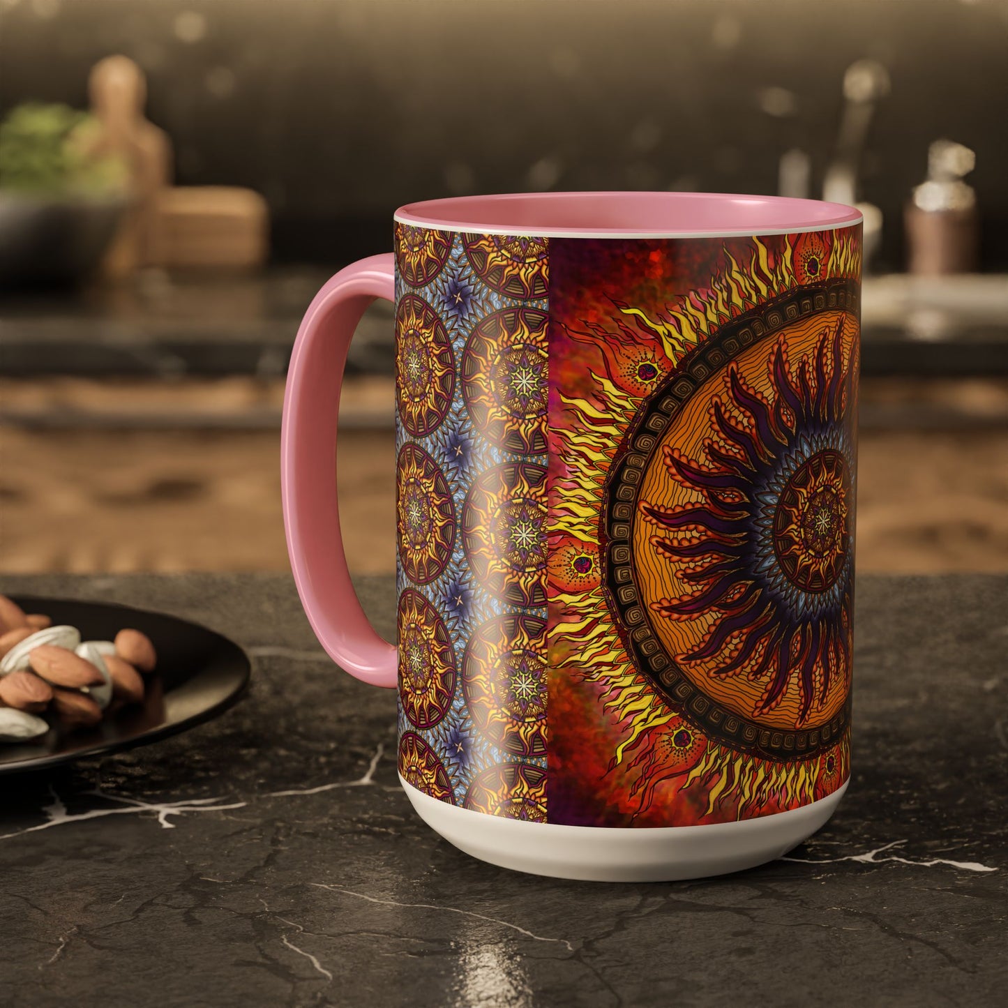 Pacio, Adam - Solar Disc Mandala - Colorful Accent Mugs
