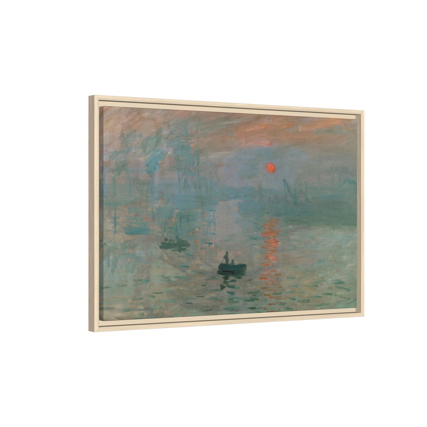 Monet, Claude - Impression, Sunrise (1872) - Matte Canvas, Framed