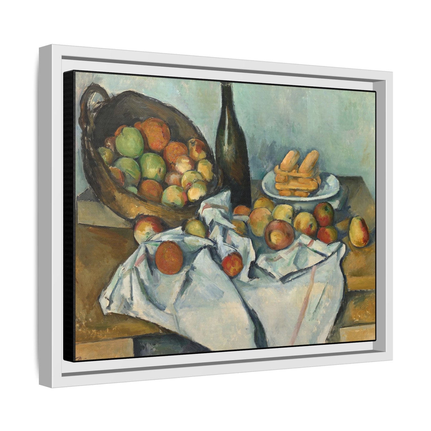 Cézanne, Paul - Basket of Apples (1893) - Matte Canvas, Framed