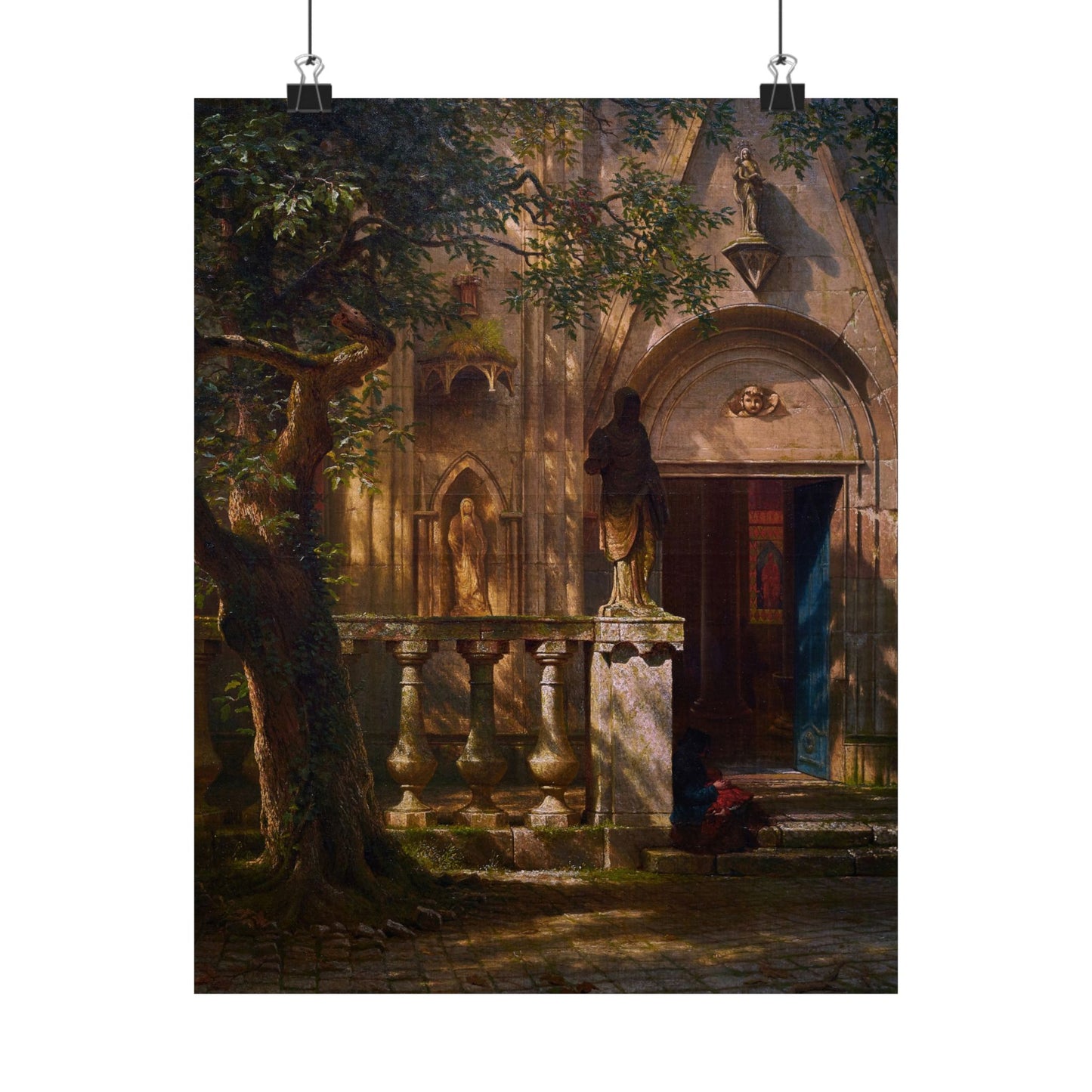 Bierstadt, Albert - Sunlight and Shadow  (1854) - Satin Posters