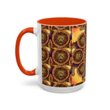 Lion Summer Mandala - Colorful Accent Mugs