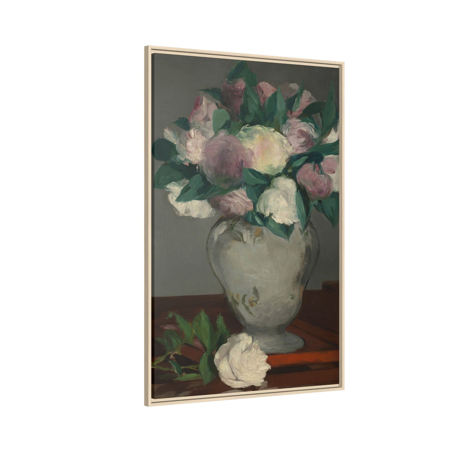 Manet, Édouard - Peonies (1864) - Matte Canvas, Framed