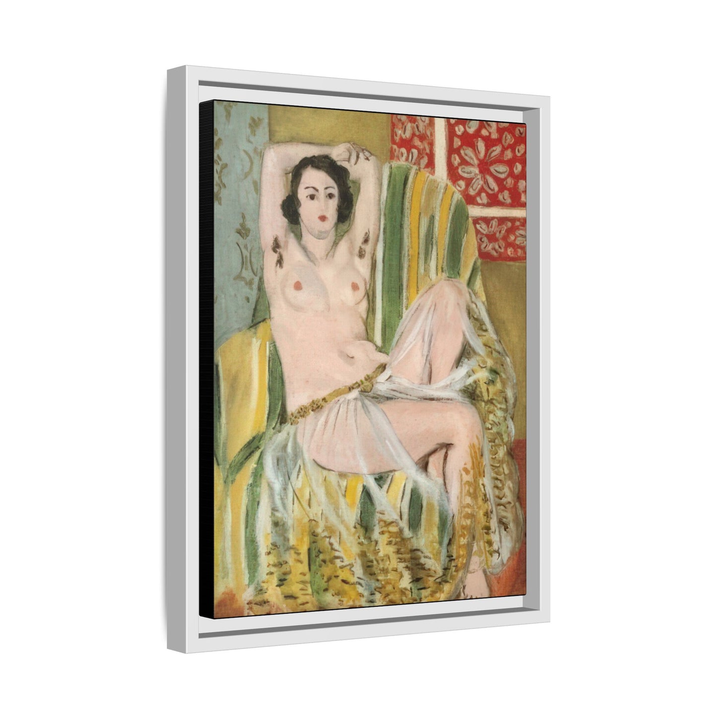 Matisse, Henri - Odalisque with Raised Arms (1923) - Matte Canvas, Framed