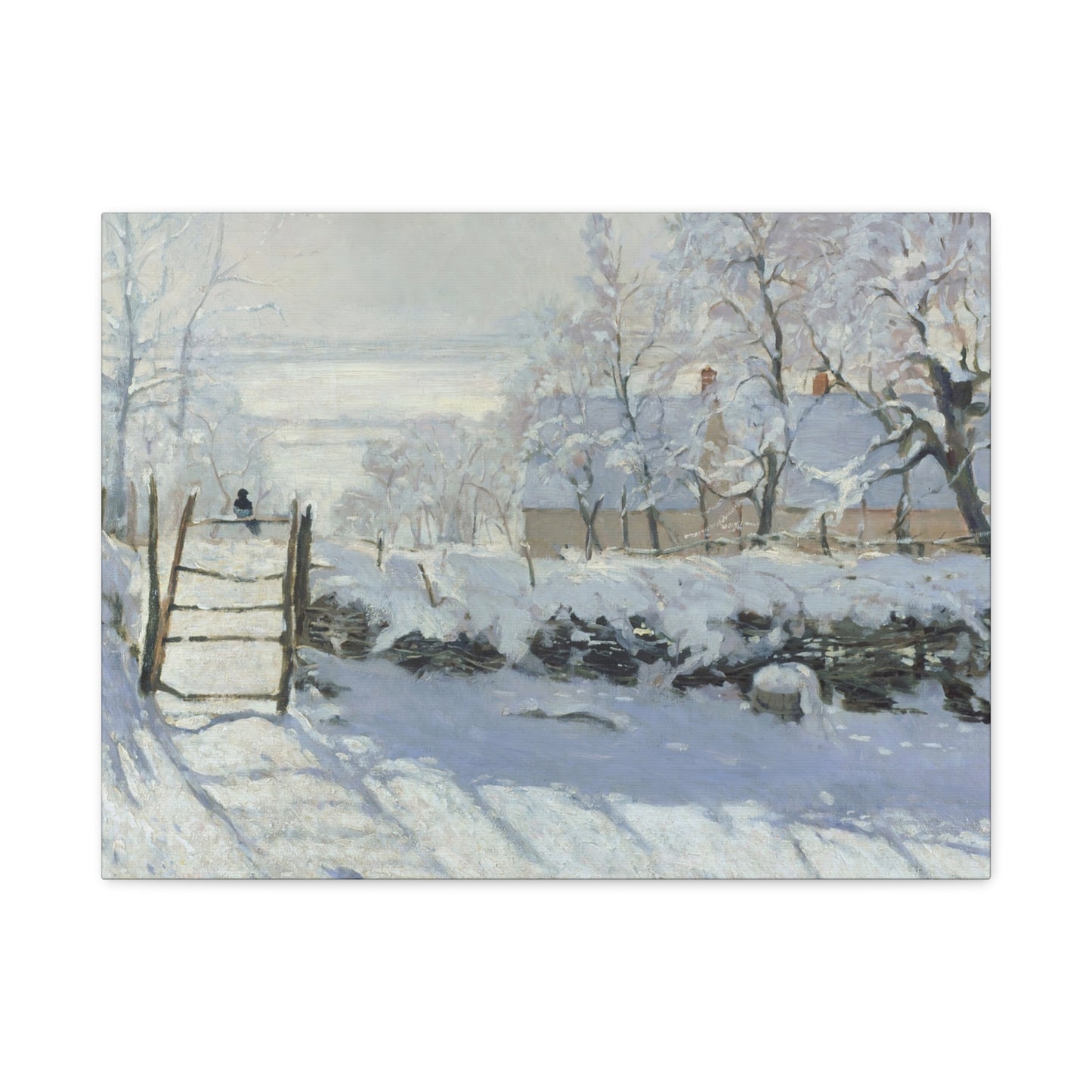 Monet, Claude - The Magpie (1868) - Canvas Block, unframed